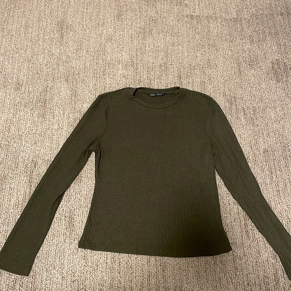 L SHEIN Ribbed Long Sleeve